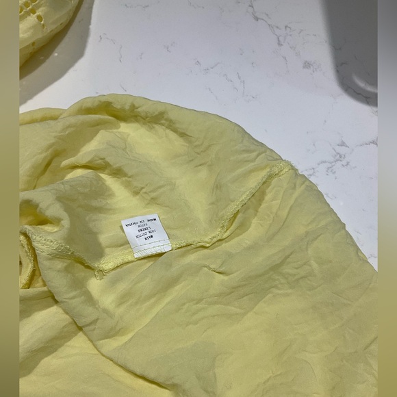 Petal & Pup Yellow Eyelet Midi Dress Spaghetti Strap Cotton Large - Picture 6 of 6